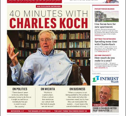 Wichita Business Journal remodels, features Charles Koch interview