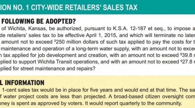 Another Wichita sales tax forum