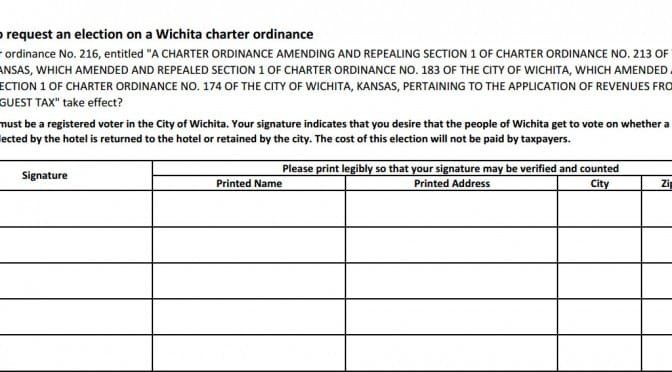 Wichita has examples of initiative and referendum