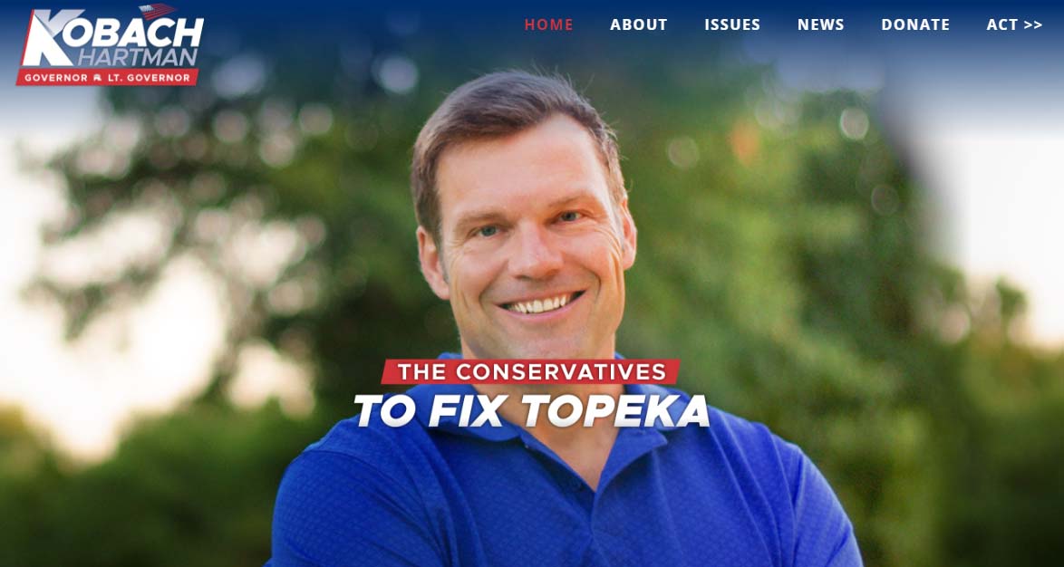 From Pachyderm: Kris Kobach, Candidate for Kansas Governor
