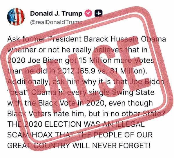 Trump, Biden, Obama Votes