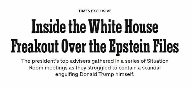 Inside Trump’s White House, the Epstein Files Caused a Freakout