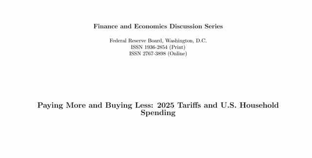 Paying More and Buying Less: 2025 Tariffs and U.S. Household Spending