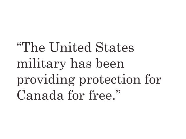 Is the U.S. Military Protecting Canada for Free?