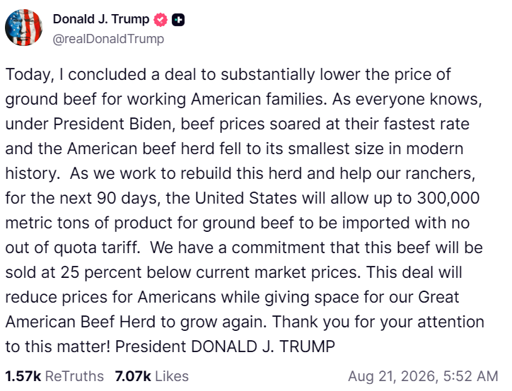Trump’s Beef Tariff Deal: Fact-Check & Economic Analysis