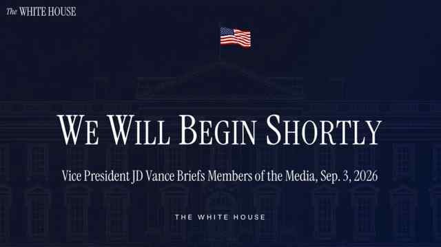 Vice President Vance Holds White House Press Briefing on Administration Priorities — September 3, 2026